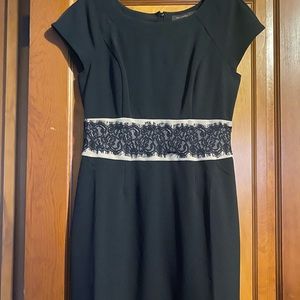 NWT The Limited black sheath with lace waist dress, size 4